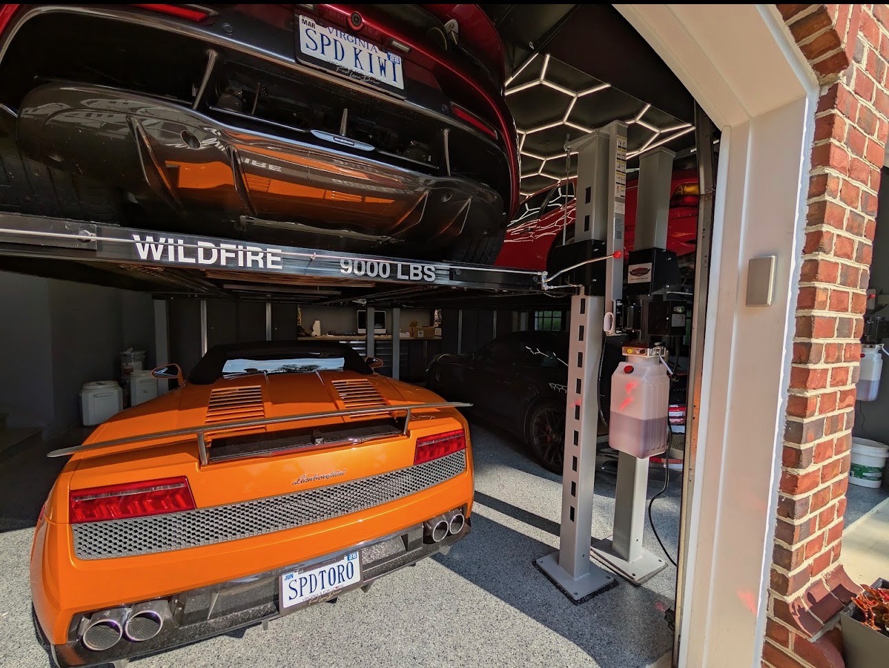 Completed automotive lift service setup